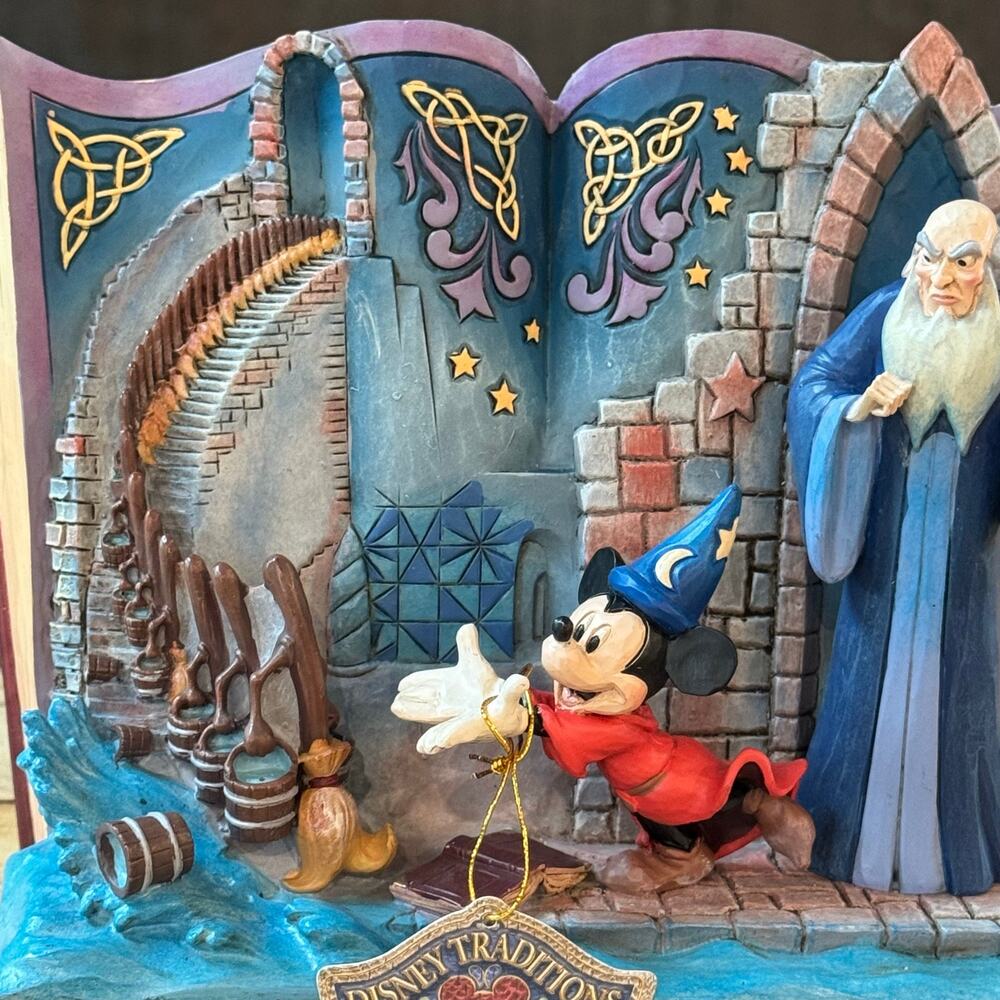 Disney Traditions Jim Shore Sorcerer Mickey Storybook Figurine Fantasia Yen Sid - Picture 6 of 16